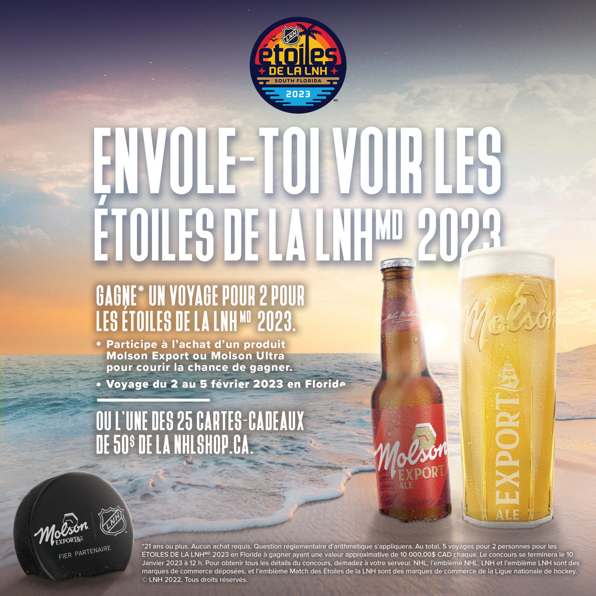 Envole toi voir les étoiles de la LNH 2023 Ligue de Hockey Adultes